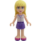 LEGO Stephanie with White Plaid Shirt and Purple Skirt Minifigure