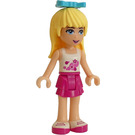 LEGO Stephanie with White Stars Top and Magenta Skirt with Hair Bow Minifigure