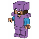 LEGO Steve with Medium Lavender Legs, Armor and Helmet Minifigure