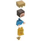 LEGO Steve with Pearl Gold Legs, Armor and Helmet Minifigure