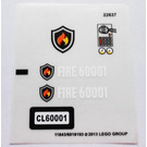 LEGO Sticker Sheet for Set 60001 (11843)