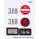 LEGO Sticker Sheet for Set 76041 (20698 / 20699)