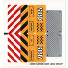 LEGO Sticker Sheet for Set 7685 (64949)