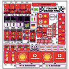 LEGO Sticker Sheet for Set 8672 (M. Schumacher, R. Barrichello) (54402)