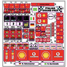 LEGO Aufkleber Sheet for Set 8672 (M. Schumacher, R. Barrichello) (54402)