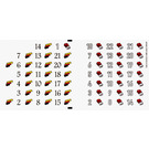 LEGO Sticker Sheet for Set 880002-1 (72951)