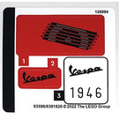 LEGO Sticker Sheet for Vespa Set 40517 (93596)