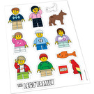 LEGO Sticker Sheet - Lego Family Window Decals (850794)