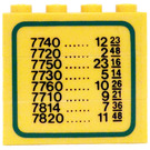 LEGO Stickered Assembly 4 x 1 x 3 with Train Schedule on Both Sides