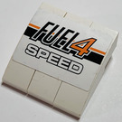 레고 Stickered Assembly of three Slope Curved 3 x 1 "Fuel 4 Speed" (Sticker) from set 8147