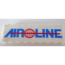 LEGO Stickered Assembly  of Two White Brick 1 x 8 from Set 10159 'AIROLINE' Sticker