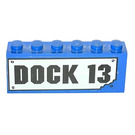 LEGO Stickered Assembly met 'DOCK 13' (2 Bricks 1x6)