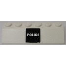 LEGO Stickered Assembly with 'POLICE', Black Background