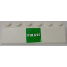 LEGO Stickered Assembly with 'POLIZEI', Green Background