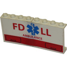 레고 Stickered Assembly with Red 'FD LL', 'AMBULANCE' and Blue EMT Star of Life