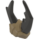 LEGO Stone Head Top with Pearl Dark Gray Pincers (7551)