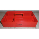 LEGO Storage Tray with Retractable Handle and Reinforced Short Sides, with Studs on Bottom and with LEGO Logo