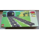 LEGO Rechtdoor Track (Donkergrijs) 2734-1 Packaging