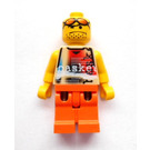 LEGO Street Basketball Player, Tan Torso, Orange Legs Minifigure