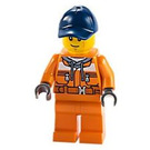 LEGO Street Sweeper med orange Sikkerhedsvest Minifigur