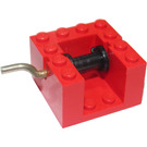 LEGO String Reel Winch 4 x 4 x 2 with Black Drum and Metal Handle