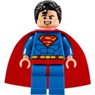 LEGO Superman Minifigure with Red Eyes on Reverse