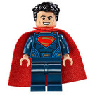 LEGO Superman jossa Dark Sininen Puku ja Pörröiset hiukset Minihahmo