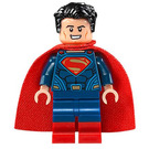 LEGO Superman met Dark Blauw Pak en Warrig haar met Rood Boots Minifiguur