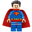 LEGO Superman with Red Eyes on Reverse and Stretchy Cape with Tousled Hair Minifigure