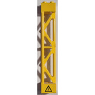 LEGO Support 2 x 2 x 10 Girder Triangular Vertical with Electricity Warning Sticker (Type 3 - 3 Posts, 2 Sections) (58827)