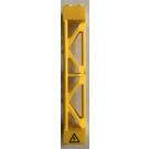LEGO Support 2 x 2 x 10 Girder Triangular Vertical with Power Danger Sign Sticker (Type 3 - 3 Posts, 2 Sections) (58827)