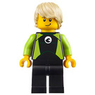 LEGO Surfare med Lime Wetsuit Minifigur