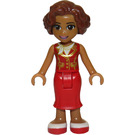 LEGO Susan, Röd Lång Kjol, Mörkröd Väst Minifigur