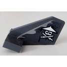 LEGO Tail 2 x 3 x 2 Fin with White Ninja Skull with Crossed Swords on Both Sides Sticker (35265)
