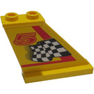 LEGO Tail 4 x 1 x 3 with '5', Black and White Checkered Flag (right) Sticker (2340)