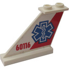 LEGO Tail 4 x 1 x 3 with Blue EMT Star Left from Set 60116 Sticker (2340)