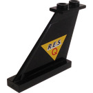 LEGO Tail 4 x 1 x 3 with Res-Q (Left) Sticker (2340)