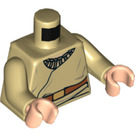 LEGO Tan Anakin Skywalker with Short Legs and Belt with Gold Buckle and Pouches Minifig Torso (973 / 76382)