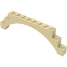 LEGO Tan Arch 1 x 12 x 3 with Raised Arch and 5 Cross Supports (18838 / 30938)