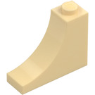 LEGO Beige Hvælving 1 x 3 x 2 med Inside Sløjfe (18653)