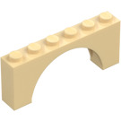 LEGO Tostado Arco 1 x 6 x 2 Parte superior de grosor medio (15254)