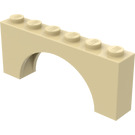 LEGO Tostado Arco 1 x 6 x 2 Parte superior gruesa y parte inferior reforzada (3307)