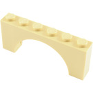 LEGO Beige Bogen 1 x 6 x 2 Dickes Oberteil und verstärkte Unterseite (3307)