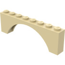 LEGO Tan Arch 1 x 8 x 2 Thick Top and Reinforced Underside (3308)