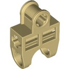 LEGO Tan Ball Connector with Perpendicular Axleholes and Vents and Side Slots (32174)