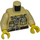 LEGO Zandbruin Boat Driver Minifig Torso (973 / 76382)