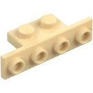 LEGO Beige Staffa 1 x 2 - 1 x 4 con angoli arrotondati (2436 / 10201)