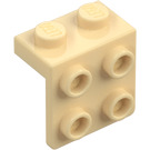 LEGO Beige Beslag 1 x 2 med 2 x 2 (21712 / 44728)