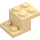 LEGO Beige Halterung 2 x 3 mit Platte und Step ohne Bodennoppenhalter (18671)