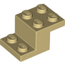 LEGO Tan Bracket 2 x 3 with Plate and Step without Bottom Stud Holder (18671)